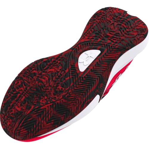 Under Armour Lockdown 7 Basketball Shoes Men 7 / Women 8.5 Red/Black - Durable Court Sneakers