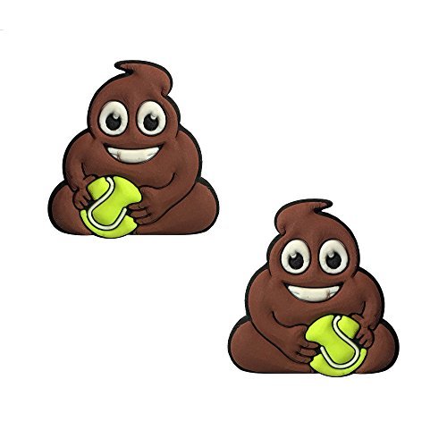 Racket Expressions Cute Turd Tennis Dampener Racket Shock Absorber 2-Pack