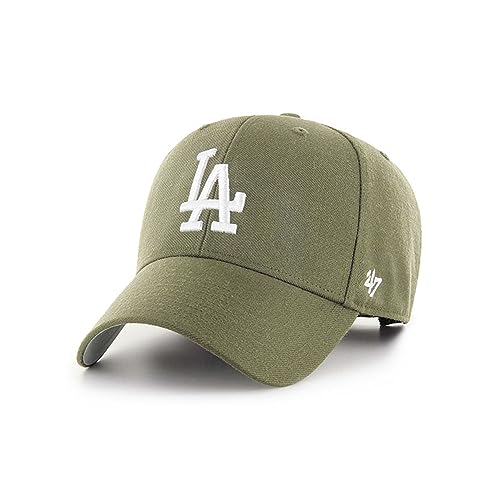 Men's Women's MVP Adjustable Baseball Cap - Dodgers Team Hat Sandalwood Green