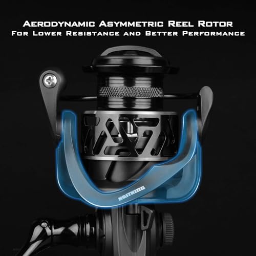 KastKing Zephyr 500 Spinning Fishing Reel - Black, 5.2:1 Gear Ratio, Ultralight