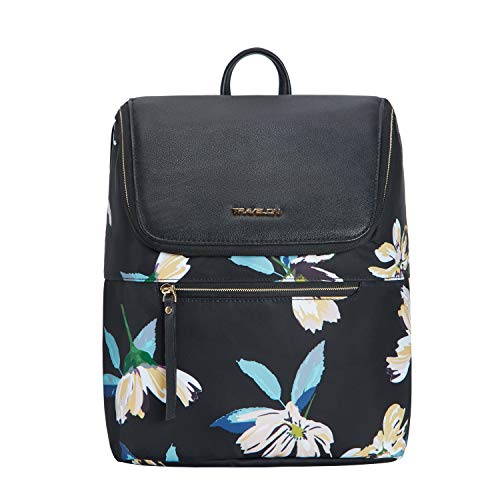 Travelon Anti-Theft Addison Backpack Midnight Floral - Secure Daypack for Travel & Urban Use