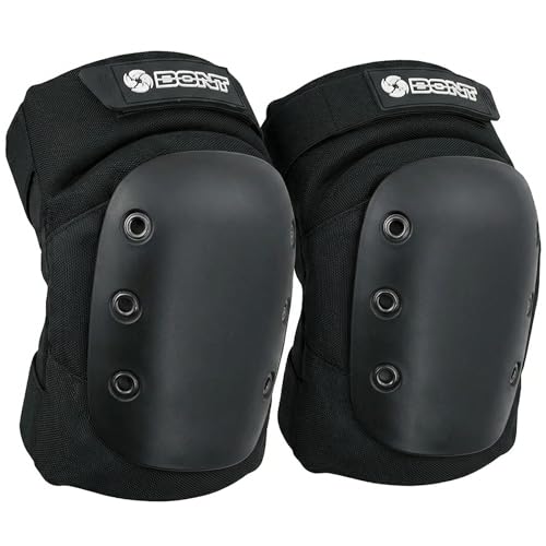 Bont PRO Knee Pads Large for Roller Derby & Skating - Black Protective Gear