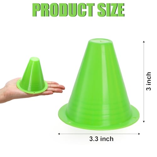 Mini Sports Cones 3 Inch Pack of 120 for Agility Training and Indoor Outdoor Sports