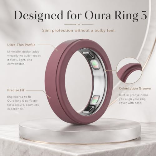 Oura Ring 5 Silicone Cover Set - Black and White, S Size (6-10)