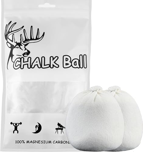 2 Bags Gymnastics Chalk Ball for Climbing and Weightlifting - 3oz×2 (6oz Total) - Hand Chalk for Rock Climbing, Gym, Fitness