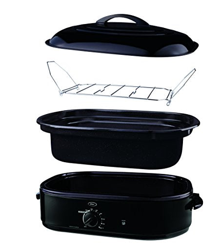 Oster 18-Quart Roaster Oven with Self-Basting Lid, Black - Large Capacity