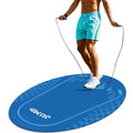 Jump Rope Mat Outdoor Indoor Oval 52x36 Inch Non-Slip Fitness Exercise Mat - Navy