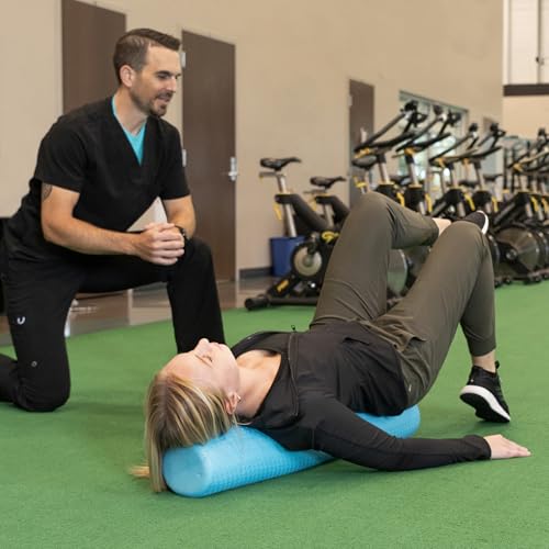 Super Soft Foam Roller 36 Inch for Yoga, Massage & Rehab - Light Blue