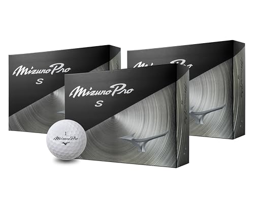 Mizuno PRO S Golf Balls White / 3 Dozen - High Performance, Fast Flight & Control