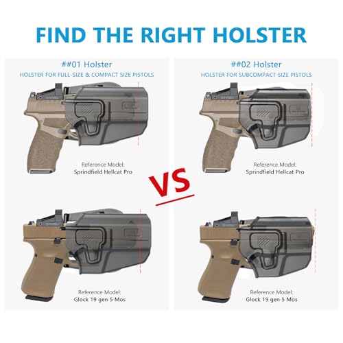 GUN & FLOWER Black Universal Drop Leg Holster for Full & Compact Pistols - Optic Cut & Level II Retention