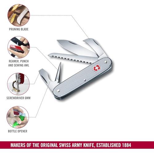Victorinox Swiss Army Medium Pocket Knife 7 Functions Alox Scales