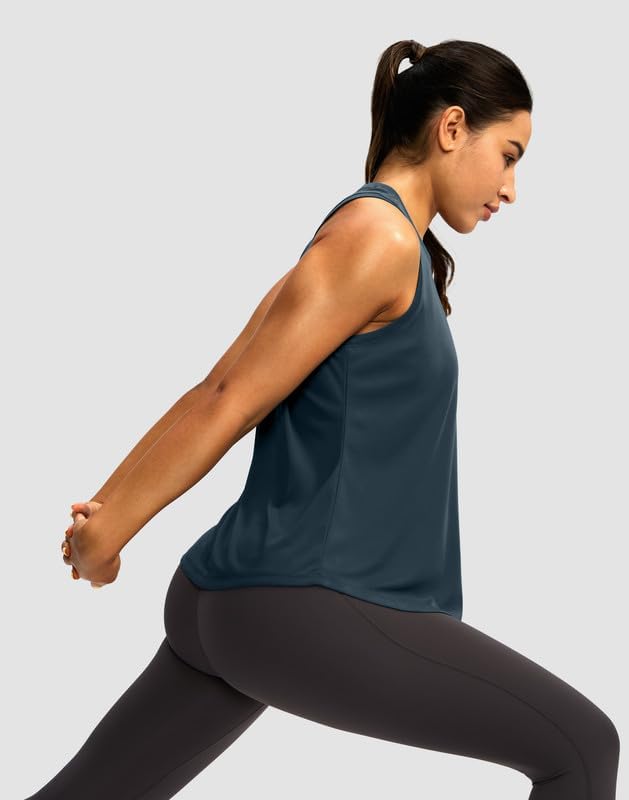 Skiennix Women's Athletic Tank Tops - Racerback Sleeveless Workout Shirts for Yoga & Running