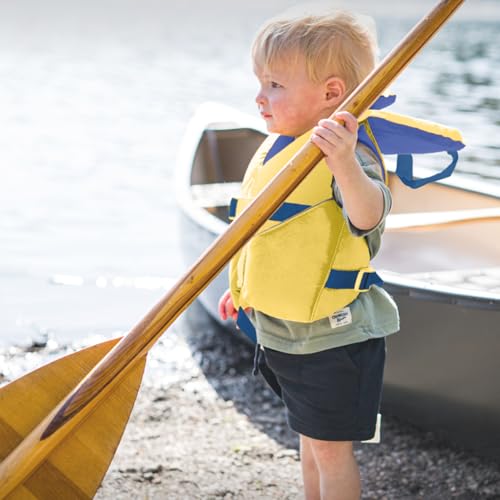 Stohlquist Child Life Jacket US Coast Guard Approved Yellow/Blue, Adjustable PFD for Kids 30-50 lbs