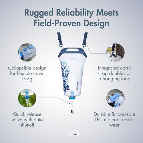 Gravity Water Filter System 3L for Camping Backpacking Hiking - Hands-Free