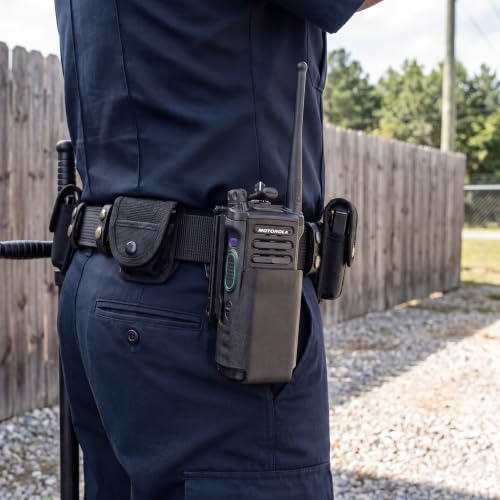 Zeadio Tactical Radio Holster for Motorola APX 6000/8000 – Hard Shell MOLLE Pouch with Elastic Retention