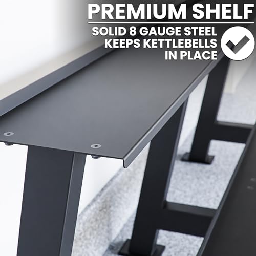 Kettlebell Rack - 2 Tier Home Gym Storage for Kettlebells