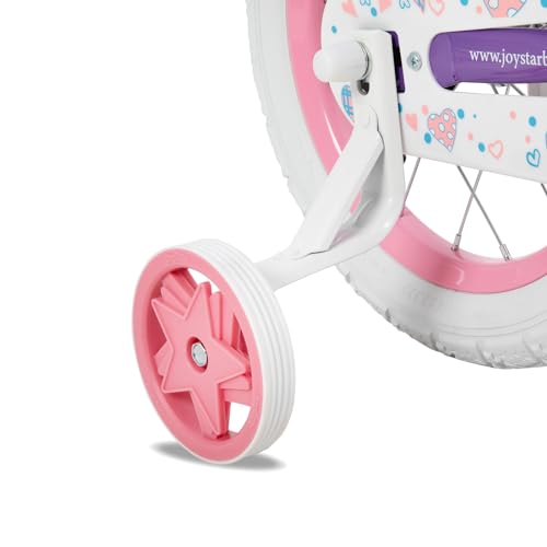 Kids 12 Inch Girls Bike with Training Wheels - Purple for Ages 2-4
