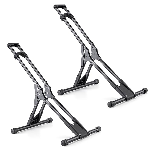 2 Bike Floor Stand Rack - Indoor Bike Storage for Garage/Home - Fits 20-29 Inch Mountain & Road Bikes