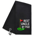 Golf Towels Microfiber Embroidered Uncle Retirement Gift Black 7