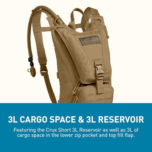 CamelBak Ambush Tactical Hydration Backpack Coyote 2.0 with 100oz Mil‑Spec Crux Reservoir