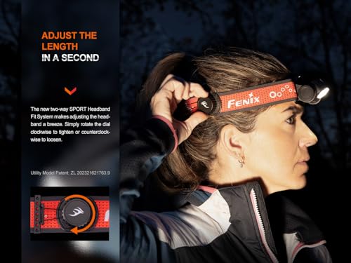 Fenix HM65R-T V2.0 Running Headlamp - Black, 1600 Lumens, Dual Beams, USB-C Rechargeable