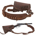 WAYNE'S DOG No Drill Leather Gun Sling with Shell Holder for .357, 30-30, 45-70, 12GA - Variant 357, .30-30, .38, .35 Cal