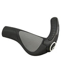Ergon GP3-L Large Black/Gray Bicycle Handlebar Grips - Lightweight, Carbon Compatible