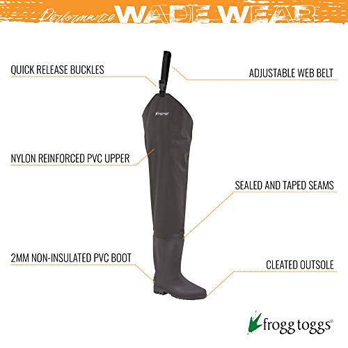 Frogg Toggs Men's Rana II PVC Hip Waders with Max-7 Realtree Camo, Lug Sole, Waterproof