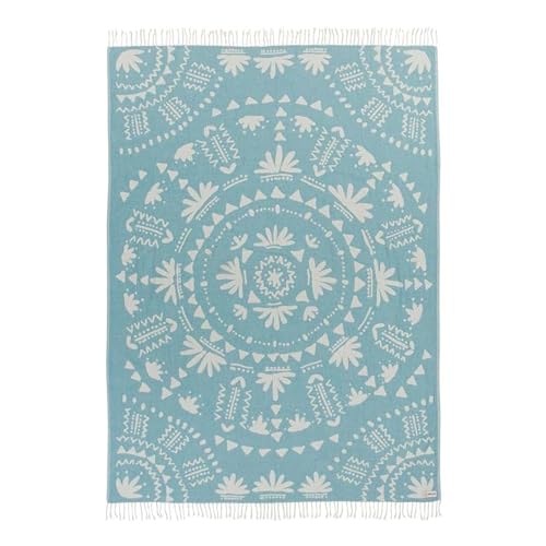 Sand Cloud Turkish Beach Towel - Extra Large Boho Turquoise, Quick Dry & Sand Resistant