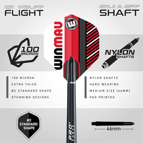Winmau Masters Pro Dartboard Set - Complete Cabinet with Steel Tip Darts & Self-Healing Sisal Board