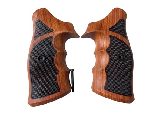 Hardwood Gun Grip Set for Square Butt Frames – Thai Handmade Paduak Wood