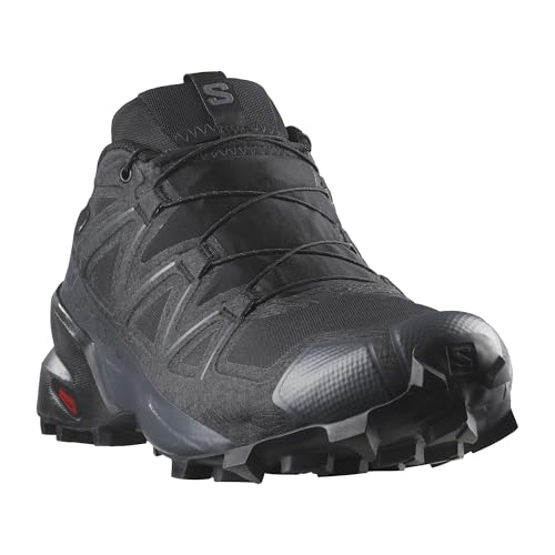 Men's Waterproof Trail Running Shoes - Black/Black/Quiet Shade, Size 11