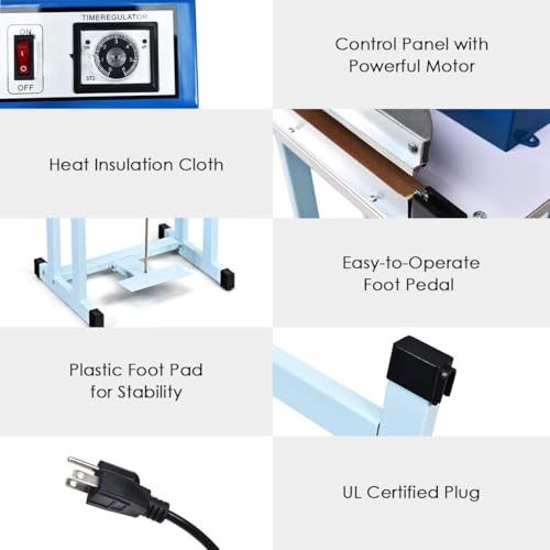 12-Inch Commercial Impulse Bag Sealer Heat Sealing Machine for Plastic Bags