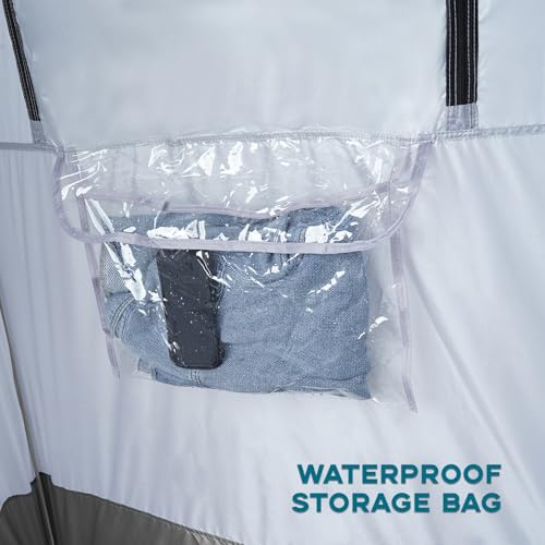 Outdoor Privacy Shower Tent with Removable Rainfly - Black, 1 Room
