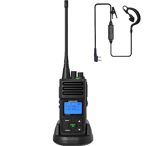 SAMCOM FPCN30A 1 Pack UHF Long Range Walkie Talkies for Adults, Heavy Duty Two-Way Radios with Charging Base