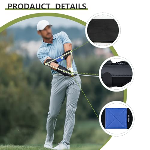 2-Pack Golf Grip Trainer Set with Wrist Support Arm Strap | Training Aids for Consistent Swing