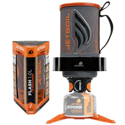 Jetboil Flash 1.0L Camping Stove System with WindGuard and Auto Ignition