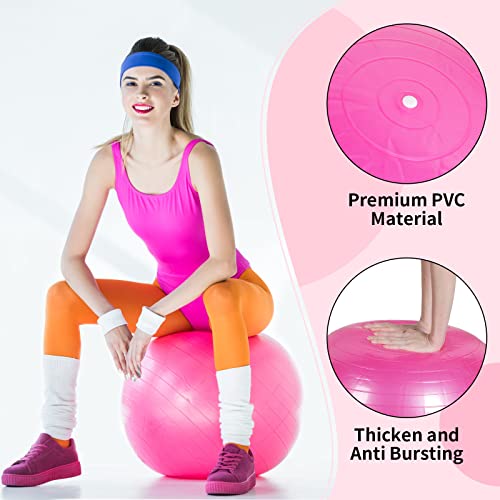 Multicolored 10-Piece Pilates Exercise Balls 65cm with Pump & Accessories
