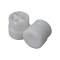 AlveyTech Plastic Tip for the Stabilizing Post - Fits the Razor Crazy Cart (V1+) - White Plastic Replacement Set for Kids E-Kart, Heavy Duty Parts for Electric Crazy Scooter Cart 2-Pack