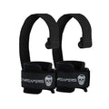 Black Gymreapers Weight Lifting Straps with Dowel - Wrist Support for Deadlifts