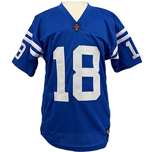 Peyton Manning Indianapolis Blue Jersey - Unisex Adult Sizes S-5XL, Custom Sewn, Stitched - Large