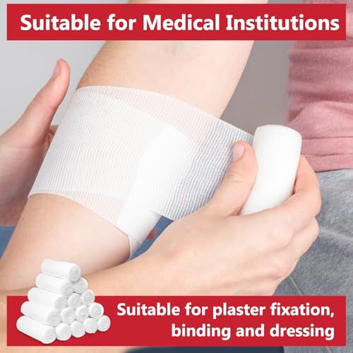 40 Pack Gauze Rolls - 3 in x 4.1 Yards, Non-Stick Wound Bandage Wraps