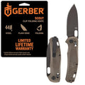 Gerber Scout EDC Folding Pocket Knife 3.2" Plain Edge, Micarta Handle, 7.64" Open