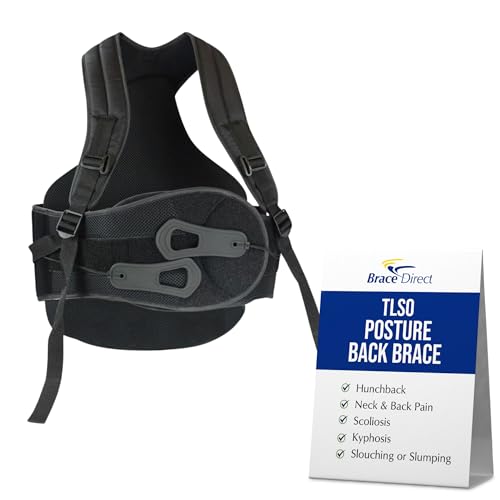 Back Brace TLSO Posture Corrector Orthopedic Support Black - Universal Fit