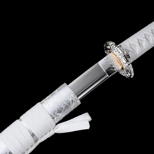 White Orchid Katana Sword with Scabbard - Full Size Practice & Display
