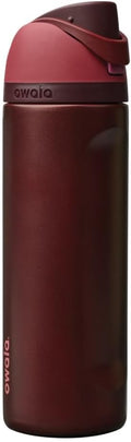 Owala FreeSip Insulated Stainless Steel Water Bottle - BPA-Free, 24 Oz, Black Cherry | Ideal for Travel