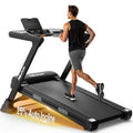 TREAFLOW Folding Treadmill with 25% Auto Incline & 3.5HP Motor - Black