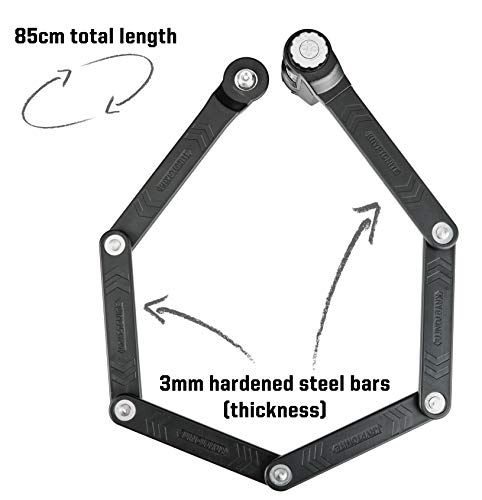 Kryptonite Keeper 585 Folding Bike Lock with 4-Digit Combination, 85cm
