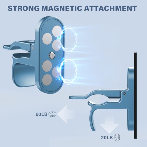 Magnetic Golf Club Accessory Holder Clip with Metal Pads - One-Handed Mount