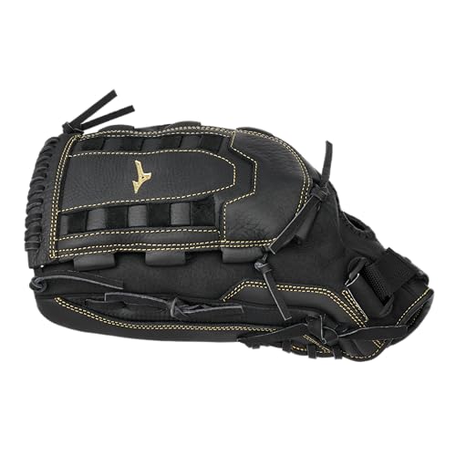 14-Inch Slowpitch Softball Glove Unisex Adult Premier Series Black/Gold Tartan Web